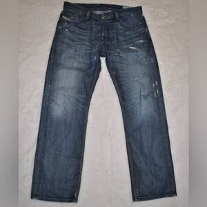 DIESEL Larkee Relaxed Button Fly Dark Colored Jean 33 x 30 Mens
